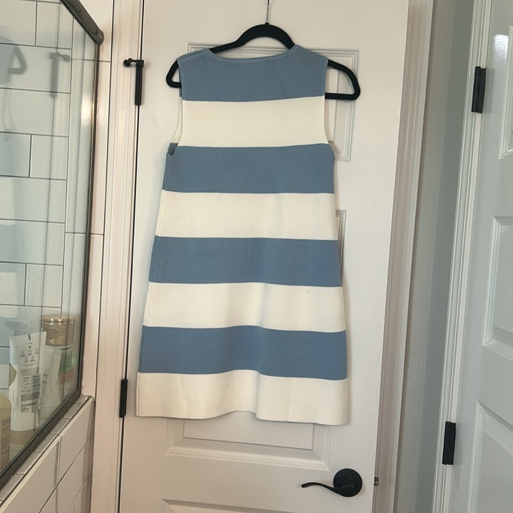Klesis Skipper knit Blue and White Striped mini Dress - Picture 5 of 5
